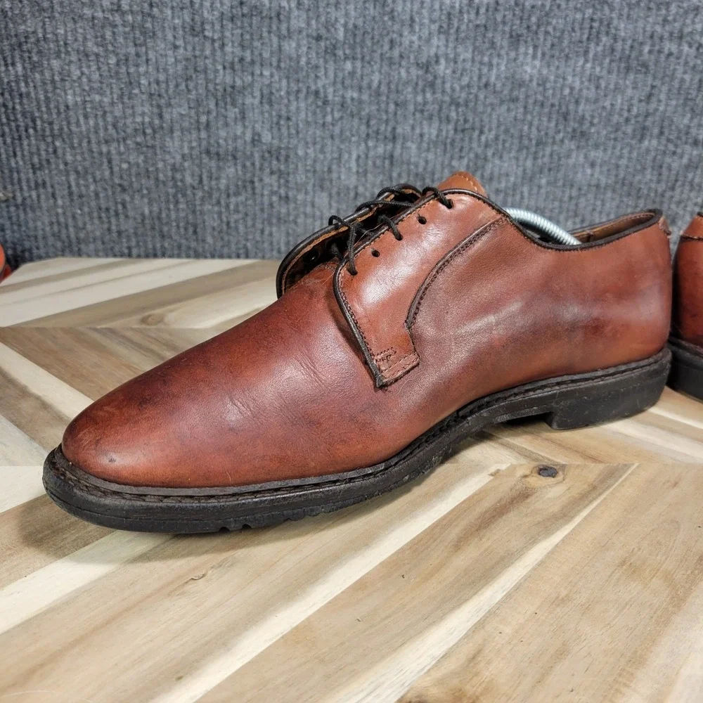 Allen Edmonds Badlands Mens 10 D Dress Shoes Oxfords Brown Leather